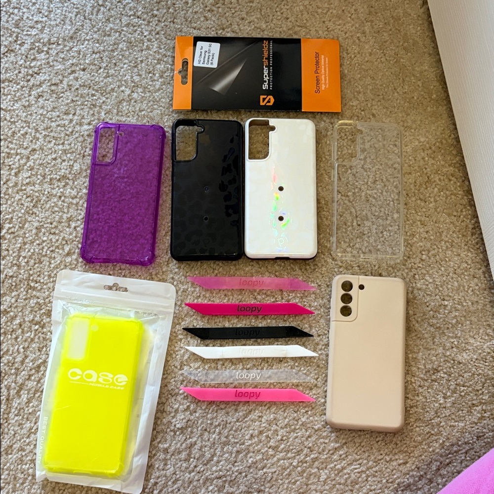 Samsung galaxy s21 cases and screen protector bundle